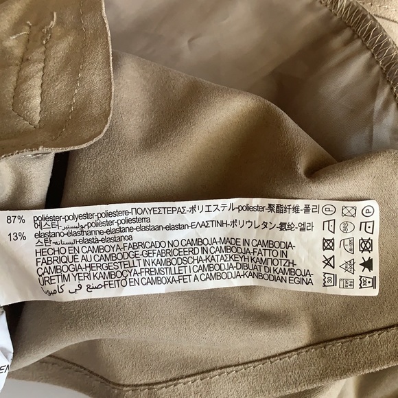 Zara Faux Suede Jacket Coat Size Small - Picture 7 of 7